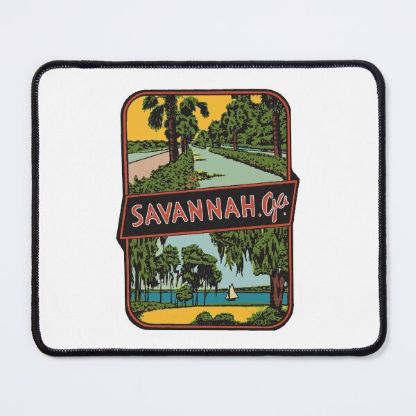Item preview, Vintage Style Savannah Georgia Decal designed and sold by Decal Mania.