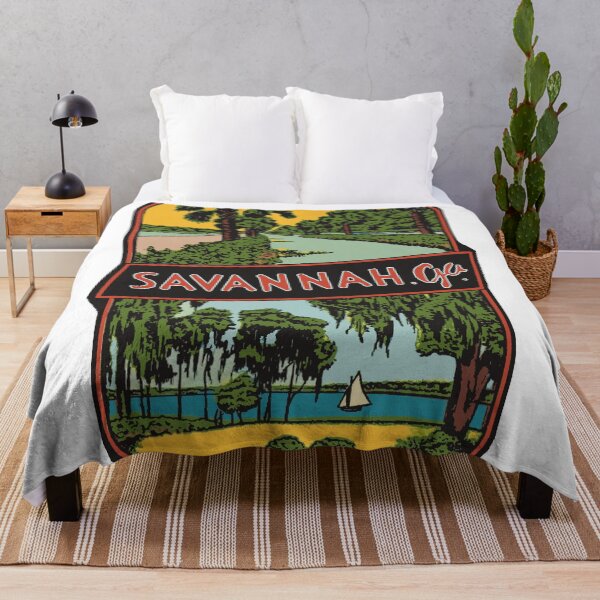 Item preview, Vintage Style Savannah Georgia Decal designed and sold by Decal Mania.