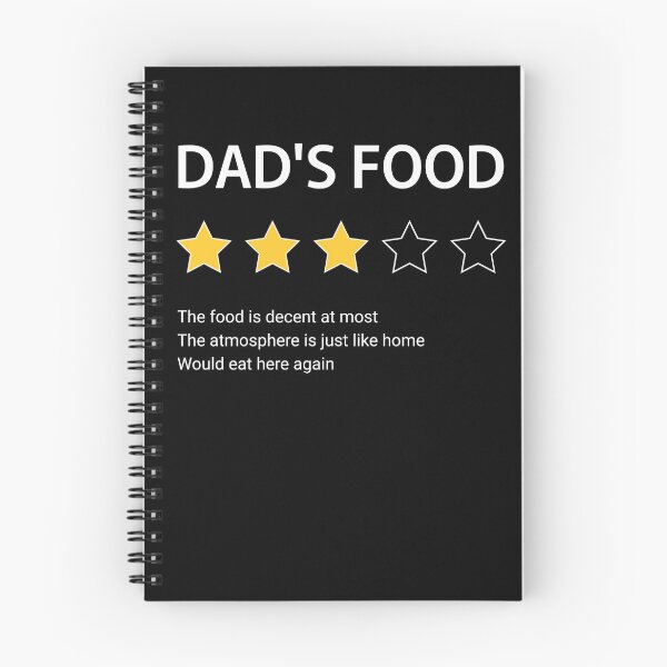 Item preview, Dad's food, three star review, funny food rating, family dinner, food review for dad, three star rating designed and sold by Dahlann.