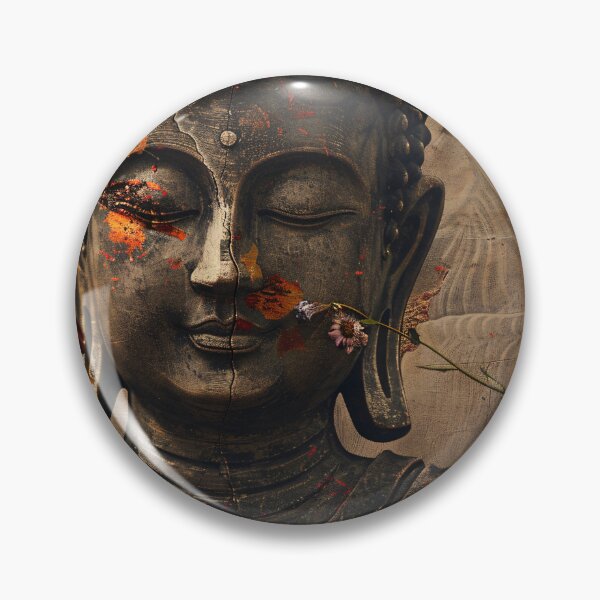Item preview, Serene Boeddha met Bloemen designed and sold by DeMuurdecoratie.
