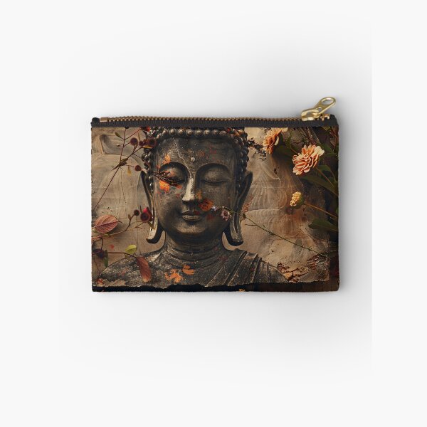 Item preview, Serene Boeddha met Bloemen designed and sold by DeMuurdecoratie.