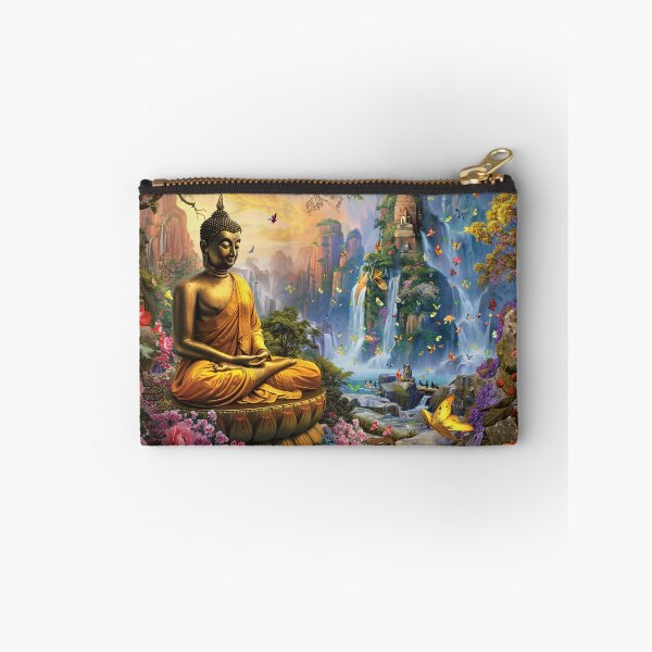 Item preview, Vredige Boeddha bij Waterval designed and sold by DeMuurdecoratie.