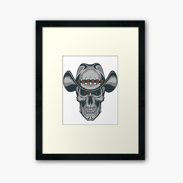 Item preview, Illustration de crâne de cowboy, vieille école designed and sold by TODPESIGN.