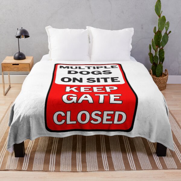 Item preview, Multiple Dogs On Site Keep Gate Closed Sign designed and sold by jofredo.