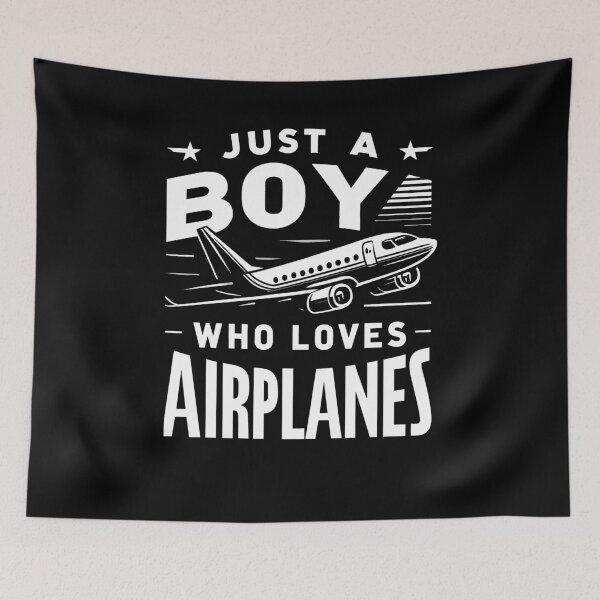 Item preview, Just A Boy Who Loves Airplanes Airplane Pilot Lovers designed and sold by Dressed For  Duty.