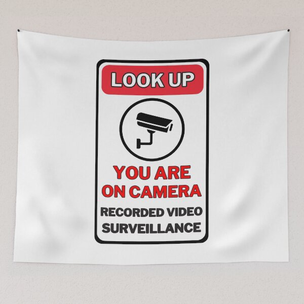 Item preview, Look Up You Are On Camera Recorded Video Surveillance Sign designed and sold by jofredo.