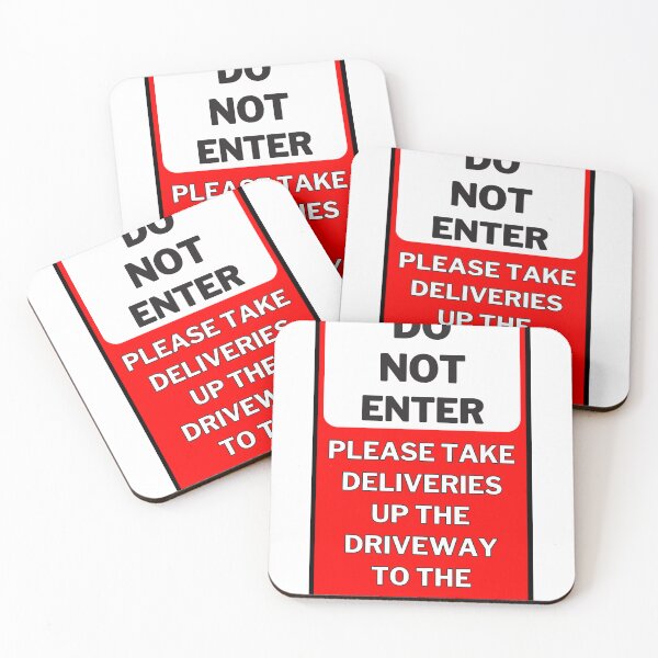 Item preview, Do Not Enter Please Take Deliveries Up Th Driveway To The Side Door Sign designed and sold by jofredo.