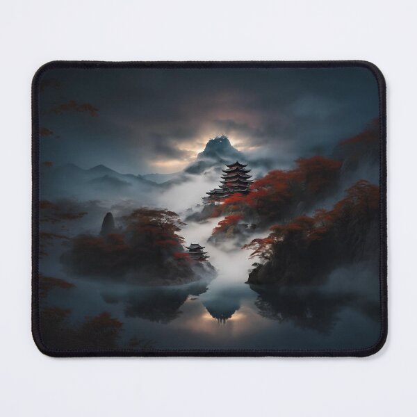 Item preview, Mystical Japanese Mountain Temple designed and sold by Design-Illusi0n.
