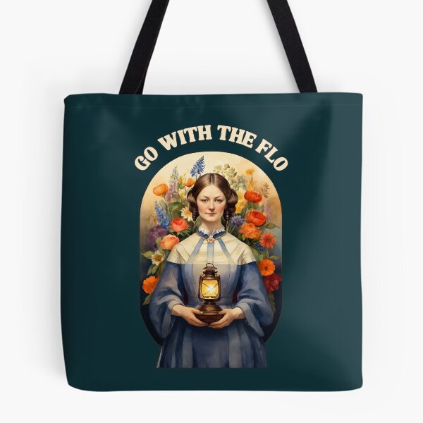 Item preview, Nurse practitioner- Florence Nightingale go with the flo design - lady with the lamp - Retro Art designed and sold by The-LanternGirl.