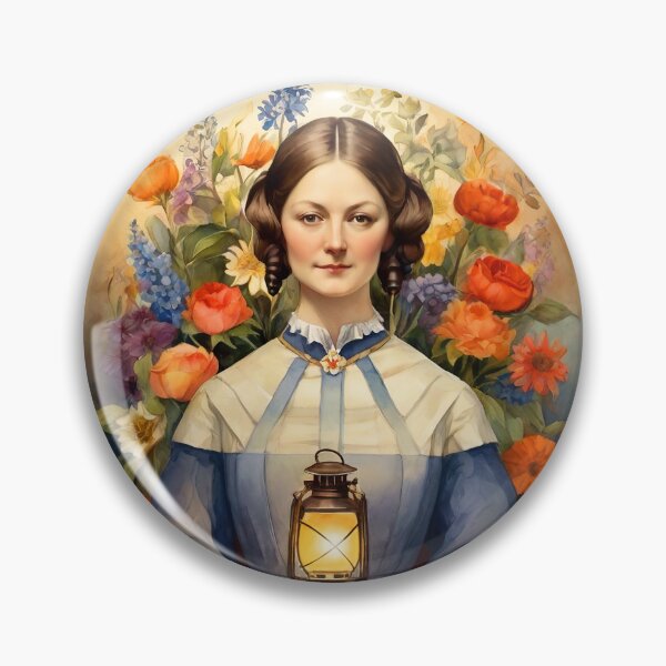 Item preview, Nurse practitioner- Florence Nightingale go with the flo design - lady with the lamp - Retro Art designed and sold by The-LanternGirl.