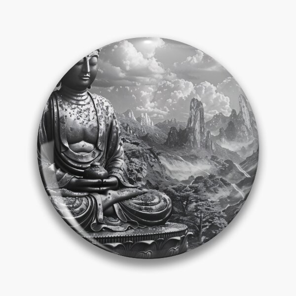 Item preview, Mediterende Boeddha in landschap designed and sold by DeMuurdecoratie.
