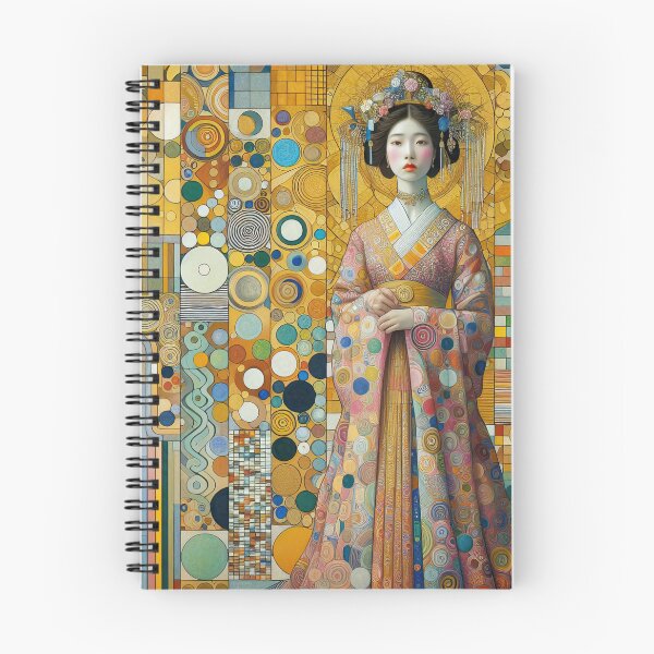 Item preview, Japanese Woman in Kimono- Klimt 8 designed and sold by Kallak-AI-Art.