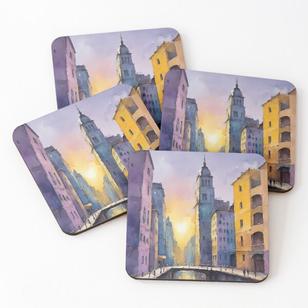 Item preview, Sunset Cityscape designed and sold by Wild Blue Designs NZ.
