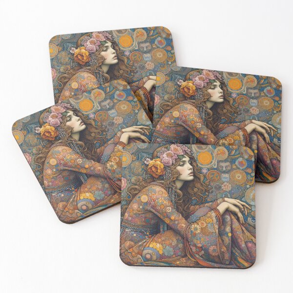Item preview, Hippie Woman - Klimt 9 designed and sold by Kallak-AI-Art.