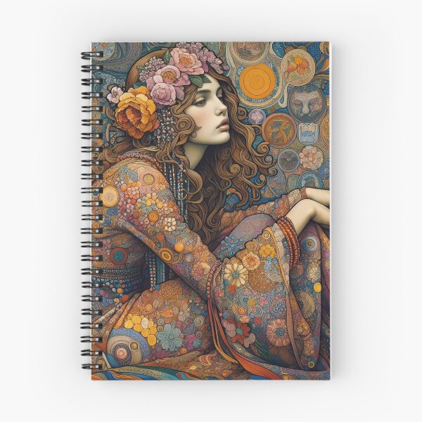 Item preview, Hippie Woman - Klimt 9 designed and sold by Kallak-AI-Art.