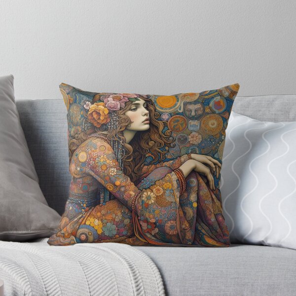 Item preview, Hippie Woman - Klimt 9 designed and sold by Kallak-AI-Art.