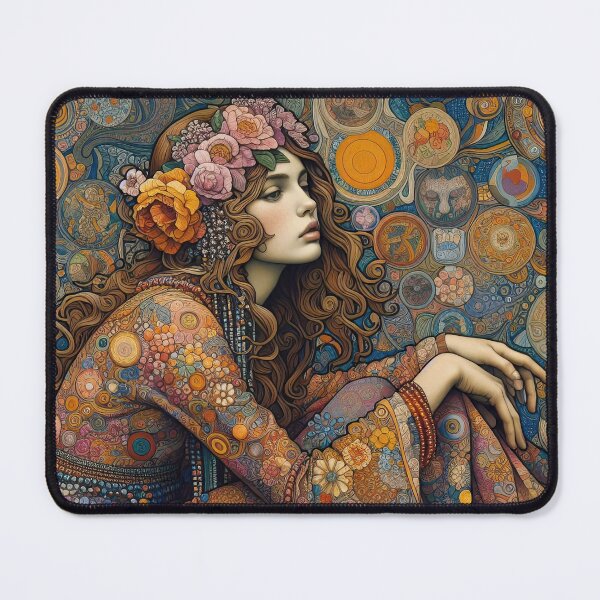 Item preview, Hippie Woman - Klimt 9 designed and sold by Kallak-AI-Art.