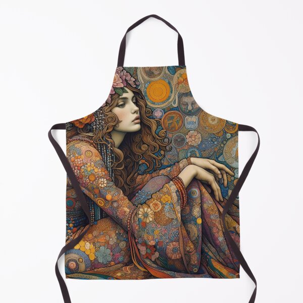 Item preview, Hippie Woman - Klimt 9 designed and sold by Kallak-AI-Art.