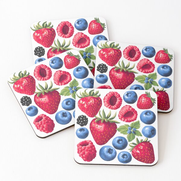 Item preview, watercolor illustration of various types of berries designed and sold by OneLastWish.