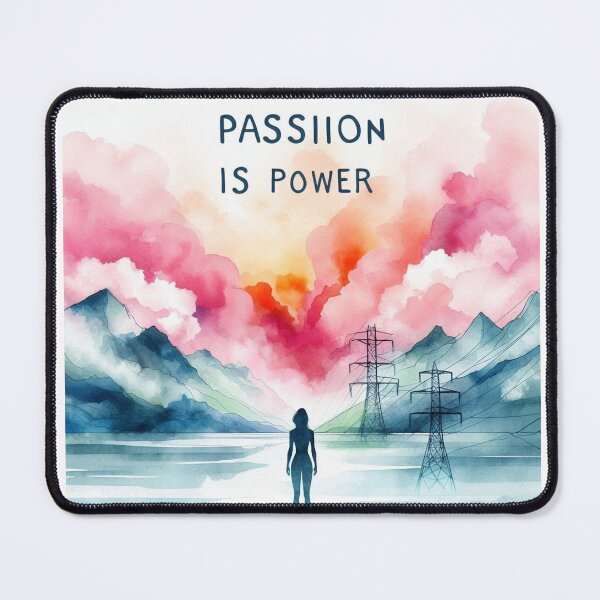 Item preview, Passion is Power Woman 's Mantra, Orange Pink Blue Colorful designed and sold by Nanthanon.