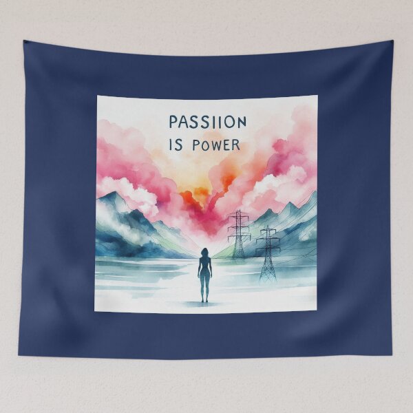 Item preview, Passion is Power Woman 's Mantra, Orange Pink Blue Colorful designed and sold by Nanthanon.