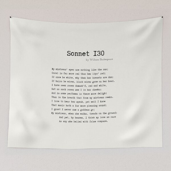 Item preview, Sonnet Sonnet 130 by William Shakespeare designed and sold by Poemit.