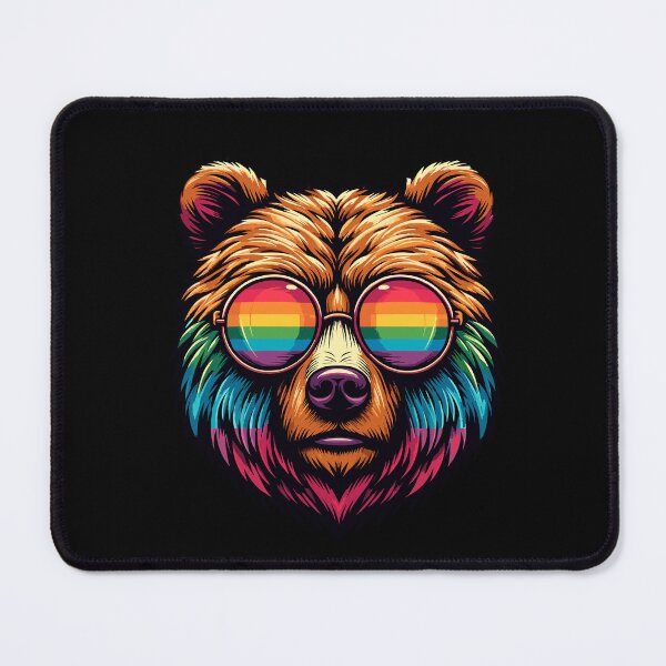 Item preview, Gay Bear LGBTQ Rainbow Sunglasses Pride Flag Daddy Bear designed and sold by Dressed For Duty.