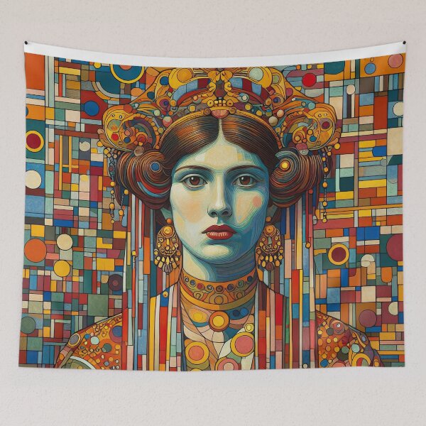 Item preview, Portrait of a Woman - Klimt 11 designed and sold by Kallak-AI-Art.