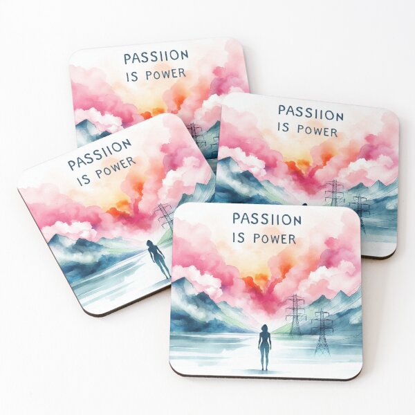 Item preview, Passion is Power Woman 's Mantra, Orange Pink Blue Colorful designed and sold by Nanthanon.