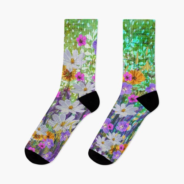 Item preview, Wildflower Valley - Colorful Eclectic Floral Art designed and sold by FeralLaFemme.