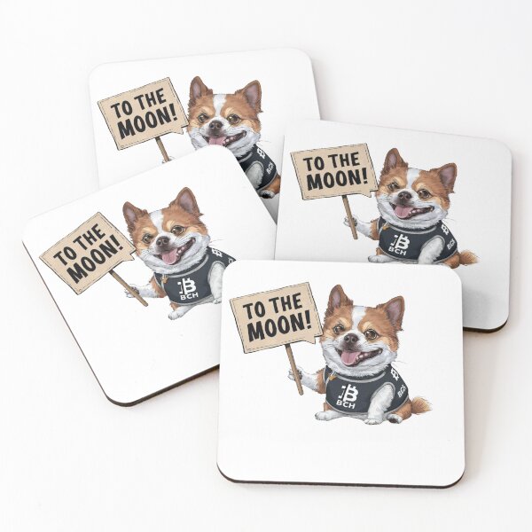 Item preview, A Puppy Holding a Sign "BCH to the Moon"  designed and sold by Creative Expressions By JLDesigns.