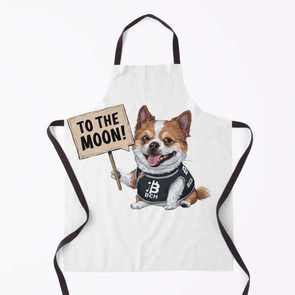 Item preview, A Puppy Holding a Sign "BCH to the Moon" designed and sold by Creative Expressions By JLDesigns.