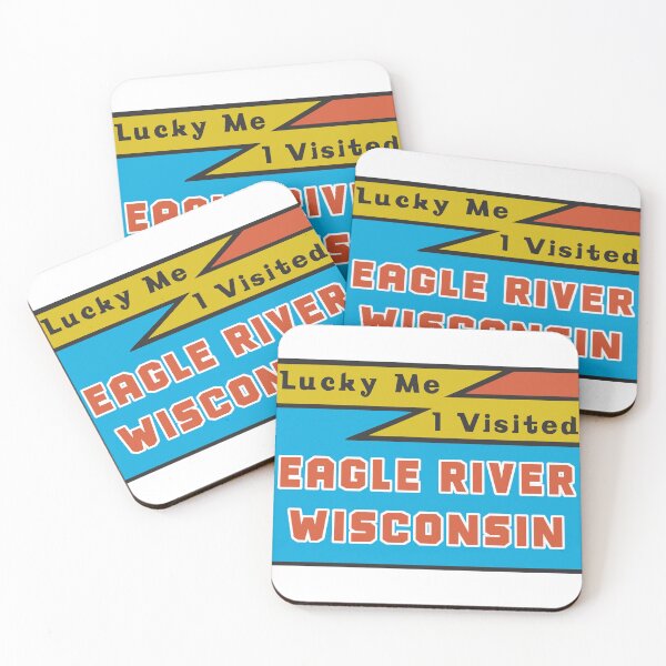 Item preview, Vintage Style Eagle River Wisconsin Decal designed and sold by Decal Mania.