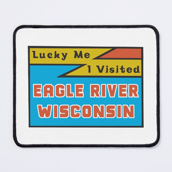 Item preview, Vintage Style Eagle River Wisconsin Decal designed and sold by Decal Mania.