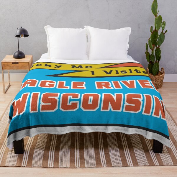 Item preview, Vintage Style Eagle River Wisconsin Decal designed and sold by Decal Mania.