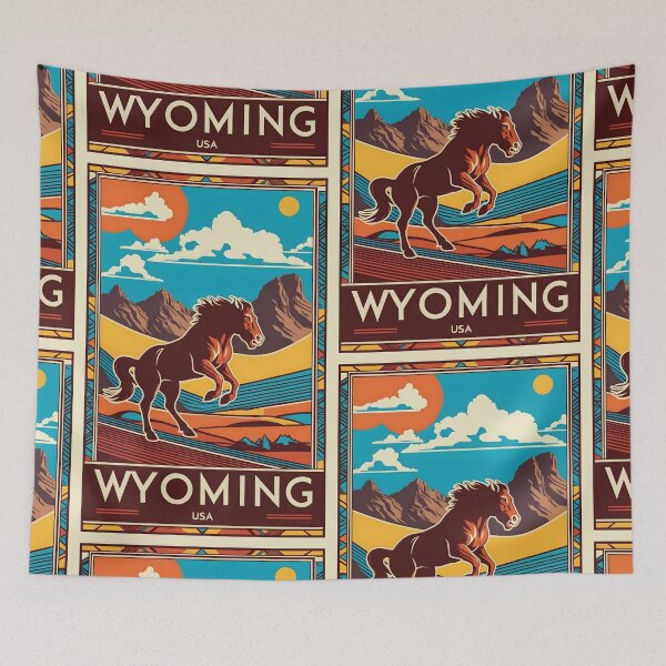 Item preview, Wyoming USA American Vintage Travel Tourism  designed and sold by TravelersGems.