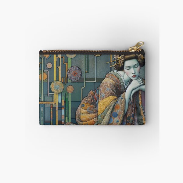 Item preview, Portrait of a Japanese Woman - Klimt 12 designed and sold by Kallak-AI-Art.