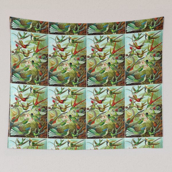 Item preview, Colorful Gathering of Hummingbirds 1904 designed and sold by RocketshipRetro.
