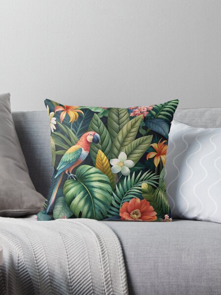 Aperçu de l'œuvre Forêt tropicale avec perroquet créée et vendue par WIZZZZART.
