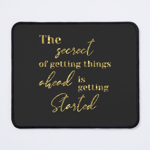 Item preview, Inspiration quote: Getting Started (Gold) designed and sold by goldsaturnmerch.
