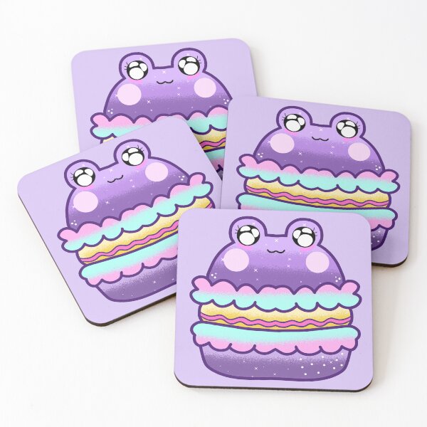 Item preview, Purple Cute Kawaii macaron froggy designed and sold by Quacktails.