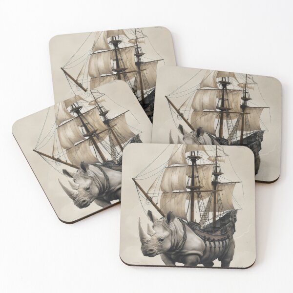 Item preview, Nautical rhinoceros. designed and sold by MyHappyArtShop.