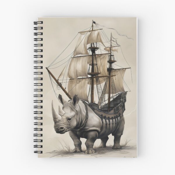 Item preview, Nautical rhinoceros. designed and sold by MyHappyArtShop.