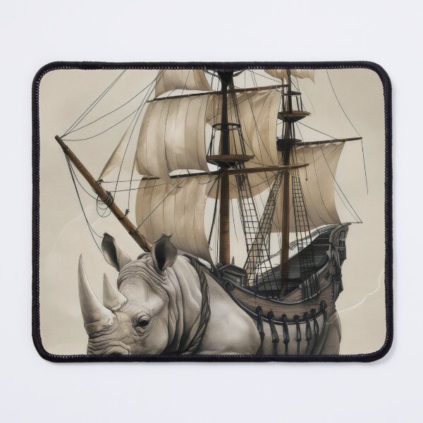 Item preview, Nautical rhinoceros. designed and sold by MyHappyArtShop.
