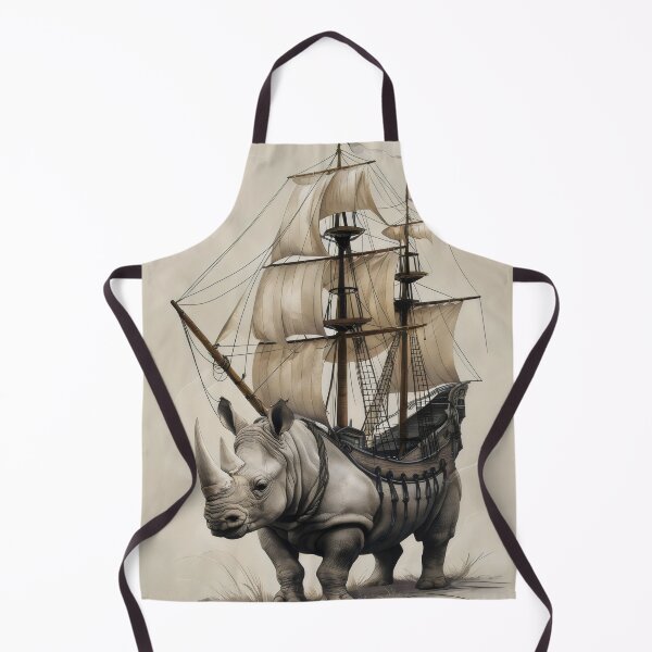 Item preview, Nautical rhinoceros. designed and sold by MyHappyArtShop.
