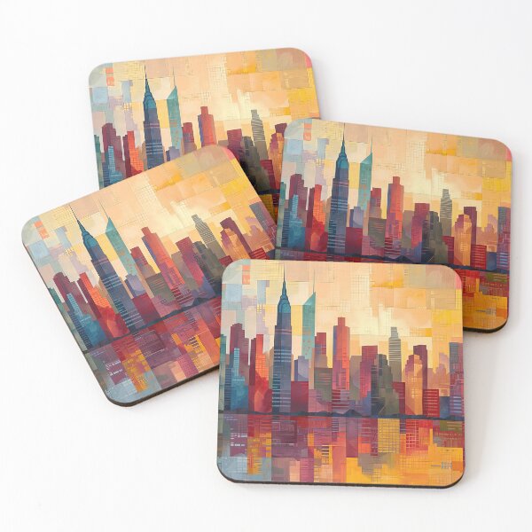 Item preview, Cubist Abstract City designed and sold by lupesparx.