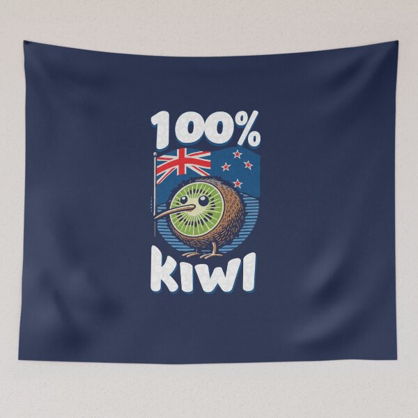 Item preview, 100% Kiwi T-Shirt, Fun New Zealand Kiwi Bird Graphic Tee, Perfect for Kiwis and NZ Lovers, Unique Gift Idea, Casual Wear designed and sold by Sir Meow Meow.