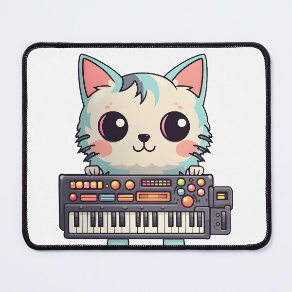 Item preview, Kawaii Cat with Colorful Synthesizer designed and sold by SHADOWNB69.