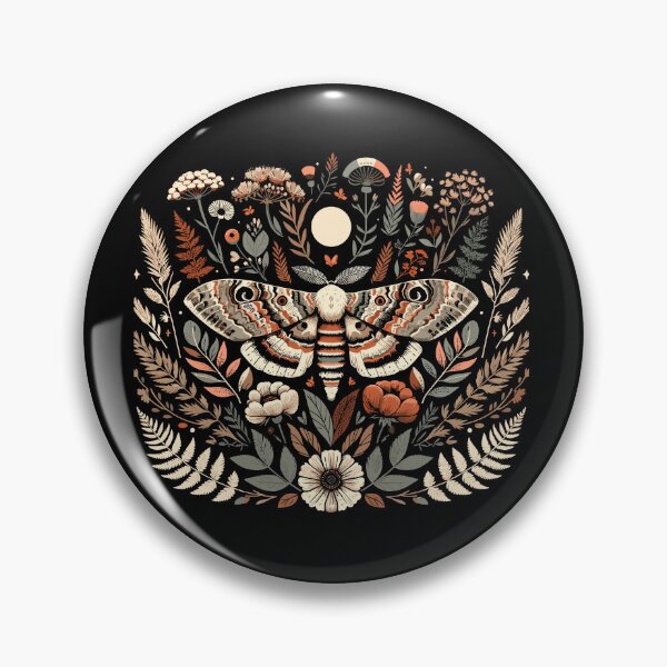 Item preview, Cottagecore Aesthetic Moth Botanical Graphic Art designed and sold by Dressed For  Duty.