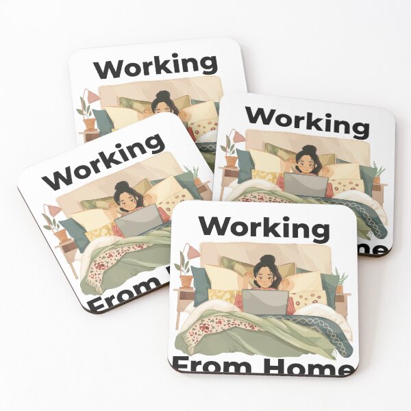 Item preview, Working From Home Woman In Bed designed and sold by Wormy-23.